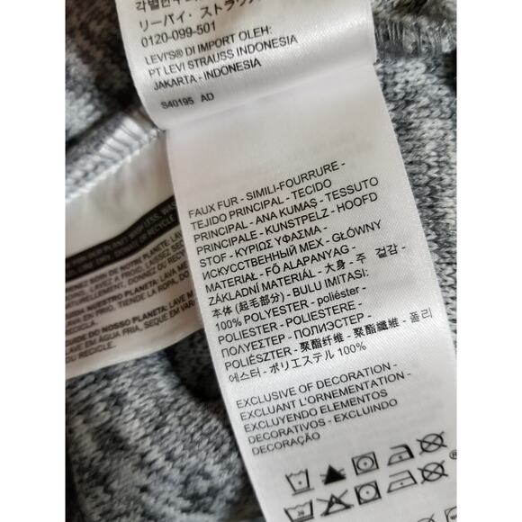 Levi's NWT Women's Sweater Pullover Fleece Crewneck Sweatshirt Size Medium Gray - Picture 12 of 12